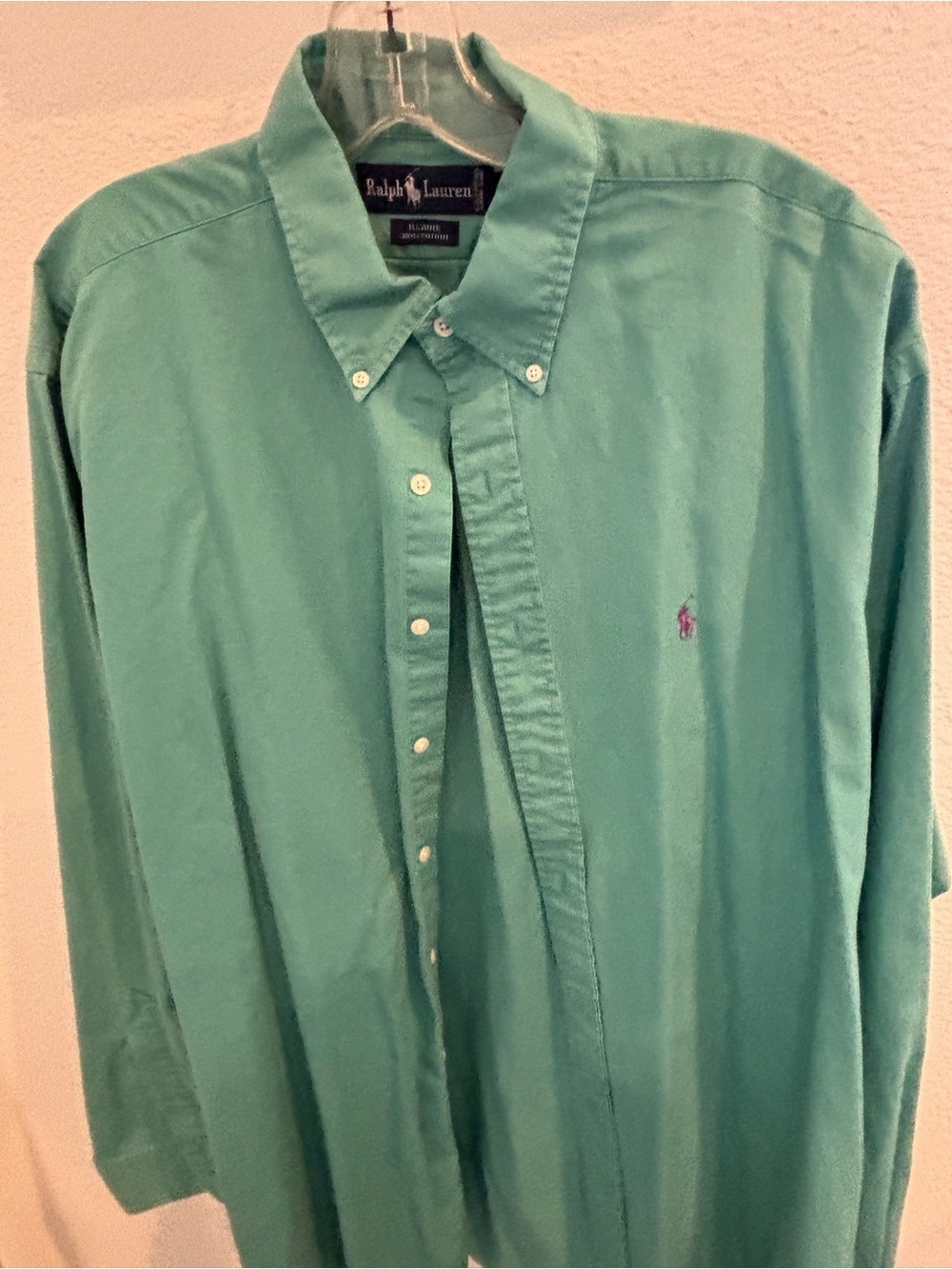 Ralph Lauren Men’s Seafoam Green Button-Down Shirt